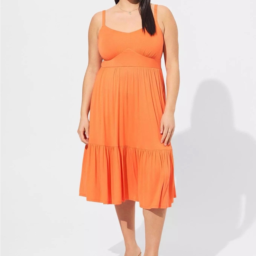 NWT Torrid Super Soft Tiered Dress Midi Dress - Torrid Size 3 (22-24, 3X)